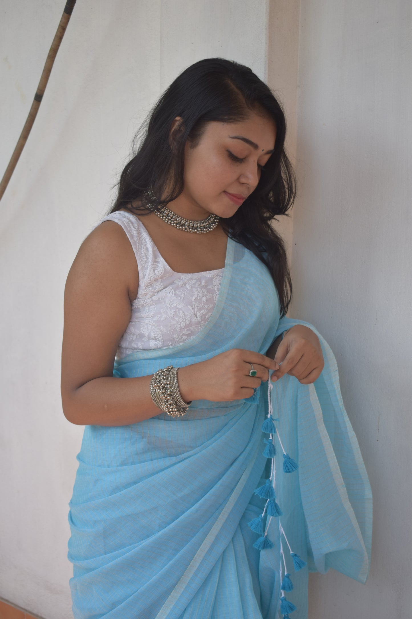 Forever Blue Rose Saree