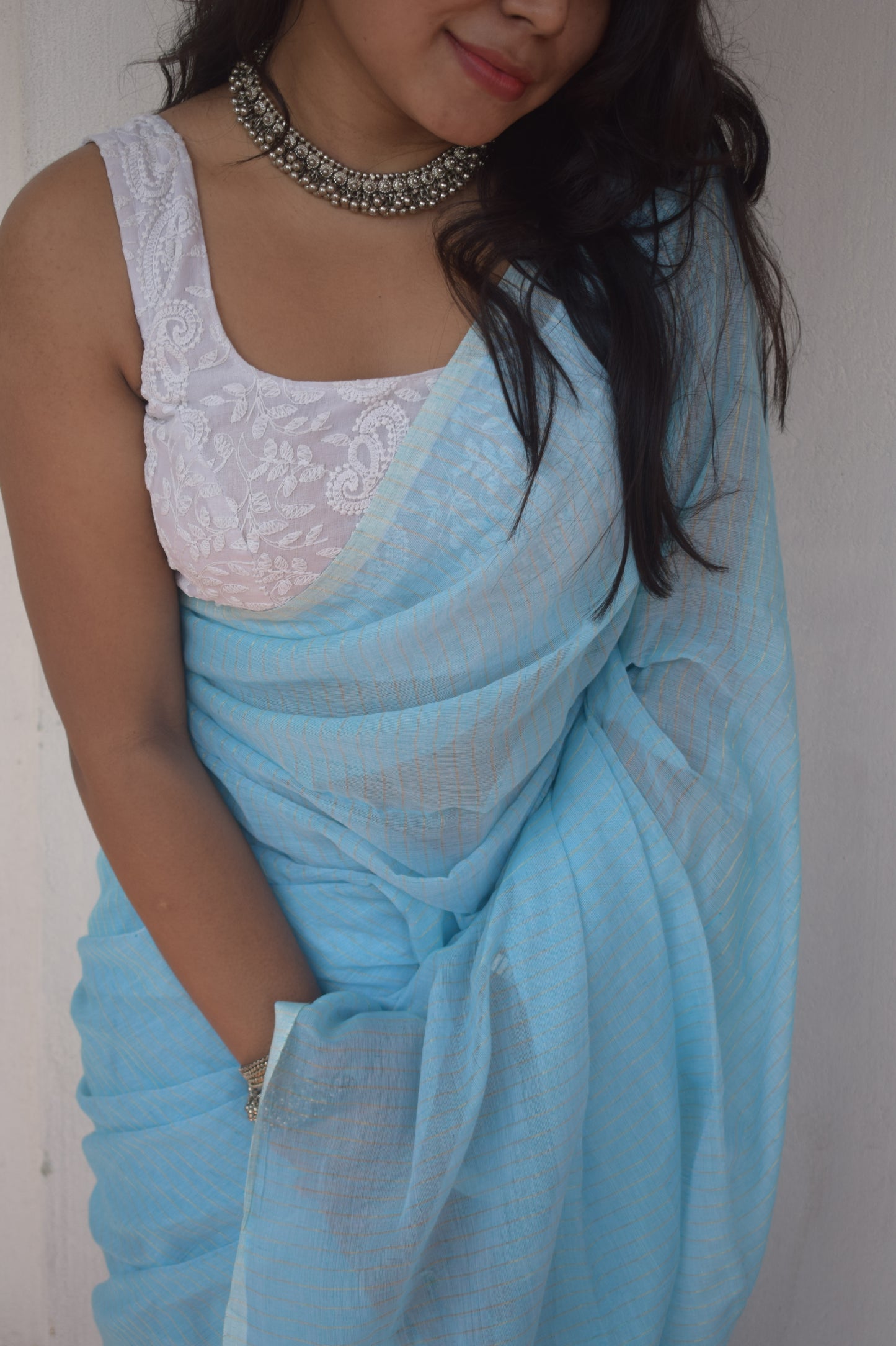 Forever Blue Rose Saree