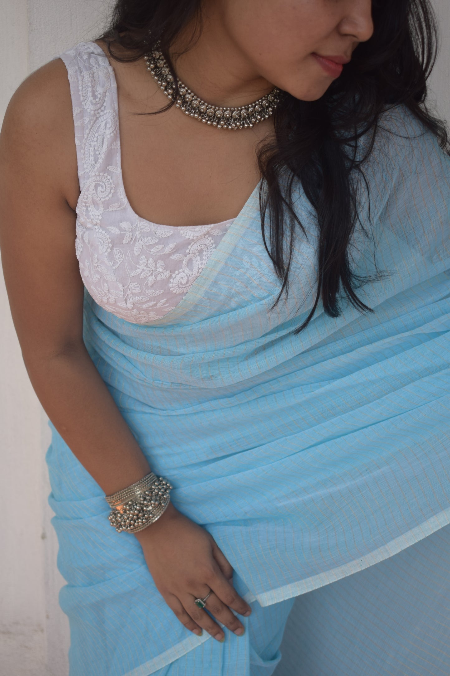 Forever Blue Rose Saree