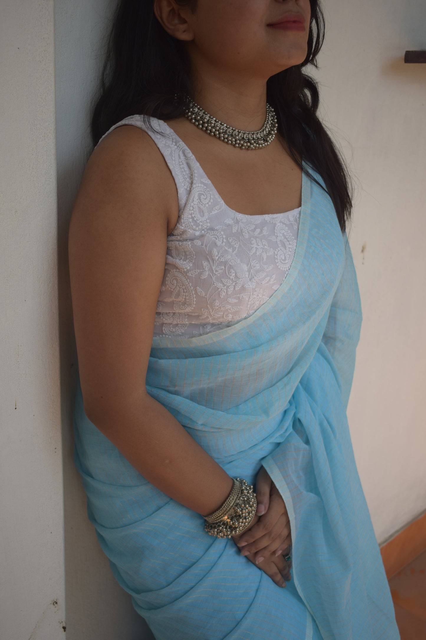 Forever Blue Rose Saree