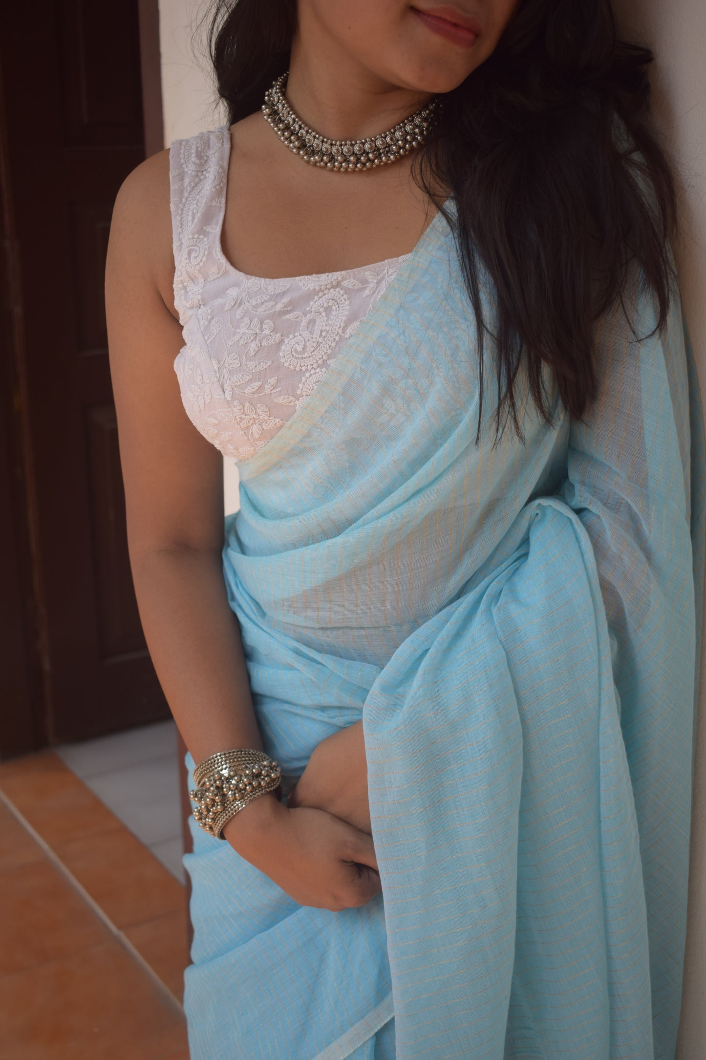 Forever Blue Rose Saree
