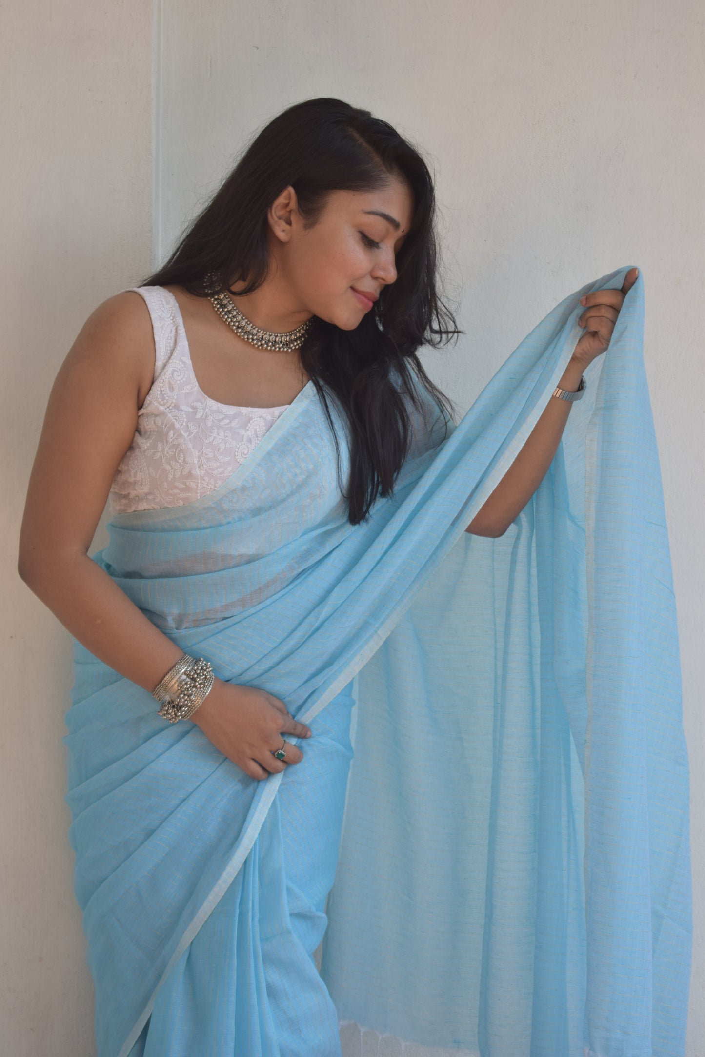 Forever Blue Rose Saree