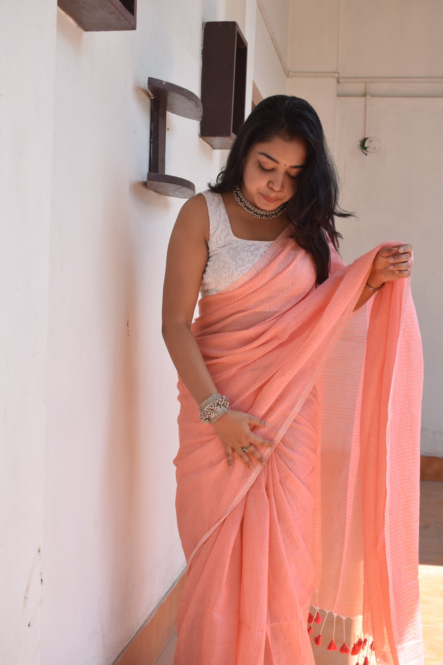 Forever Pink Rose Saree