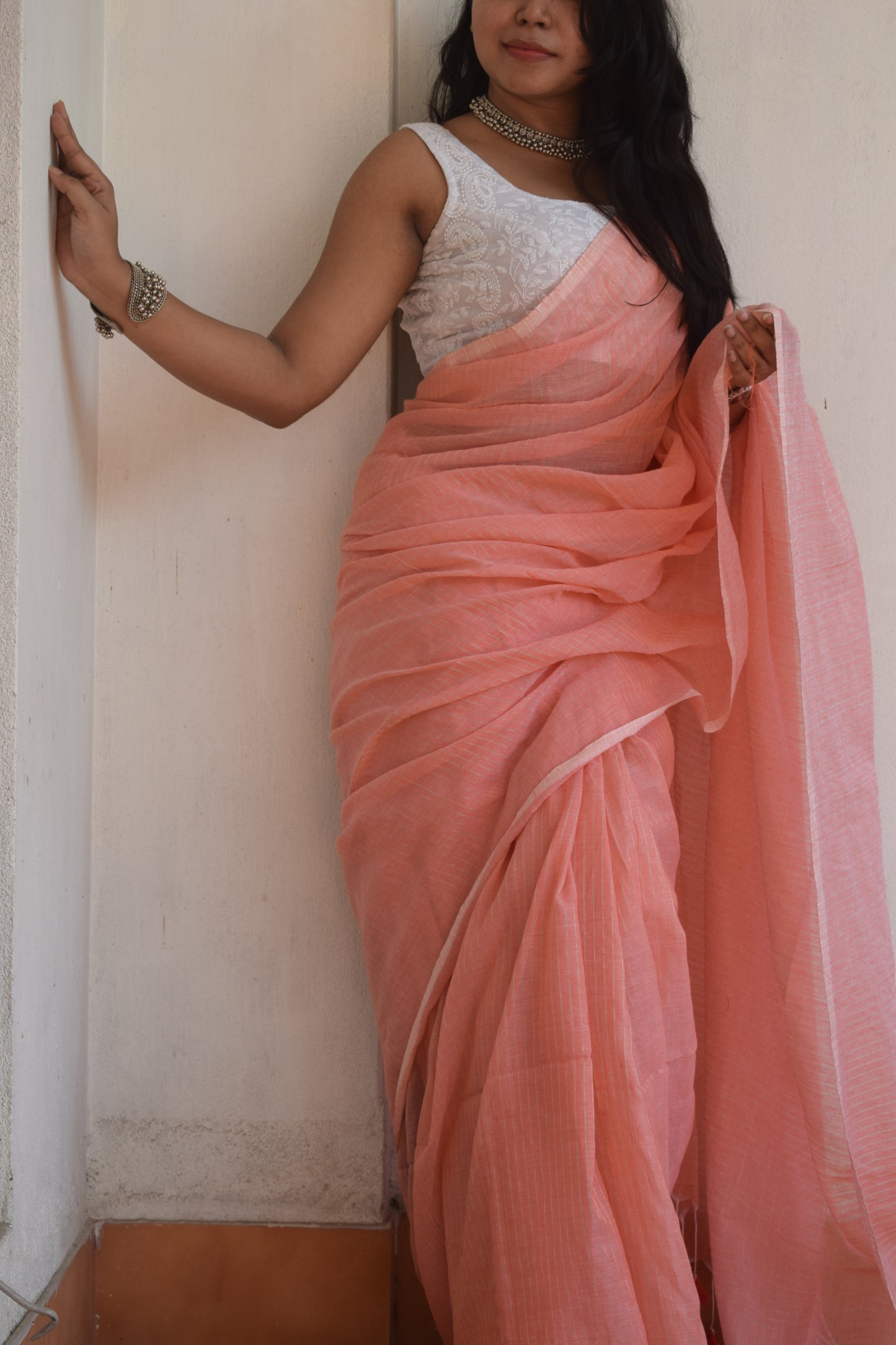 Forever Pink Rose Saree