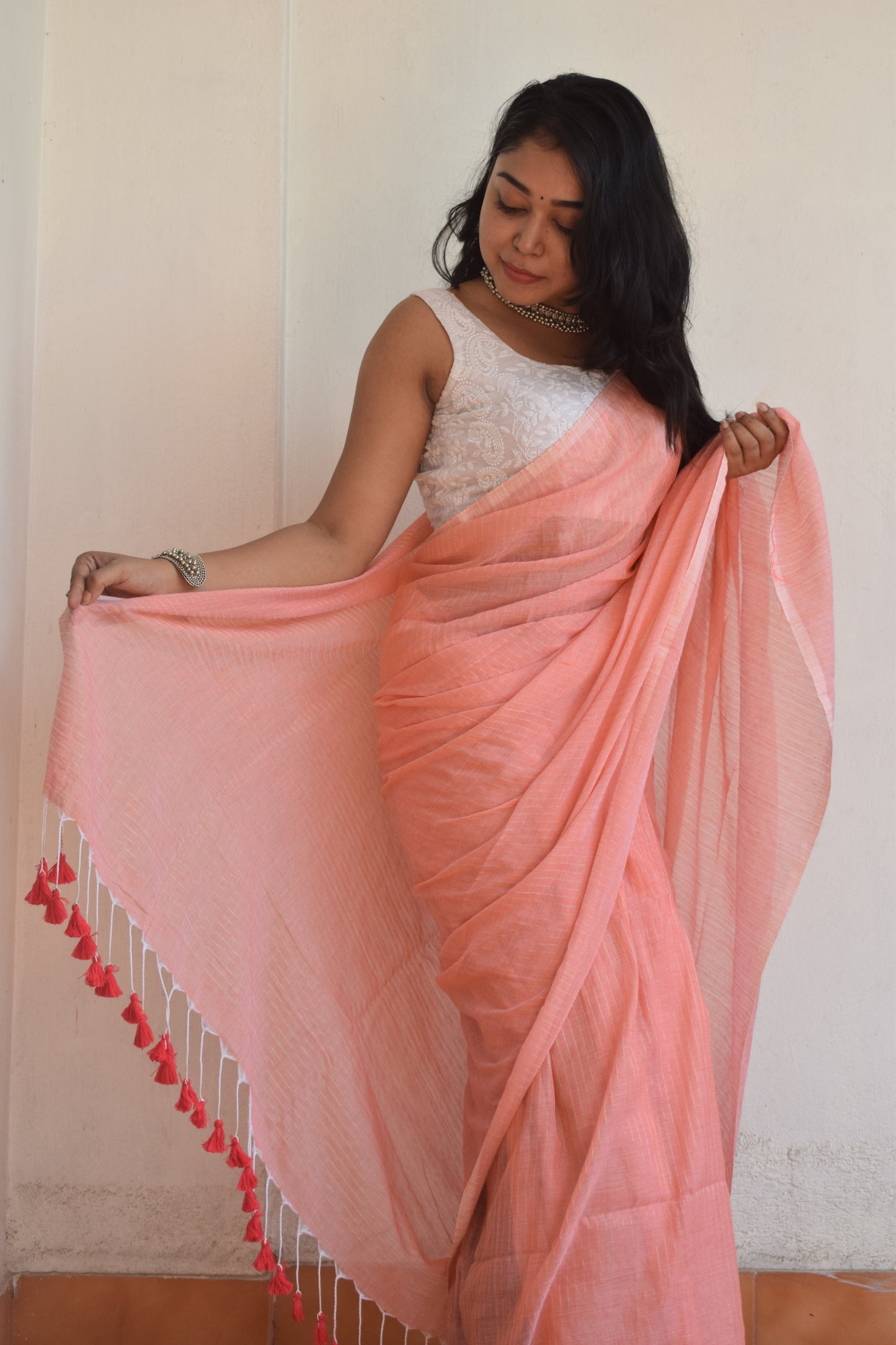Forever Pink Rose Saree