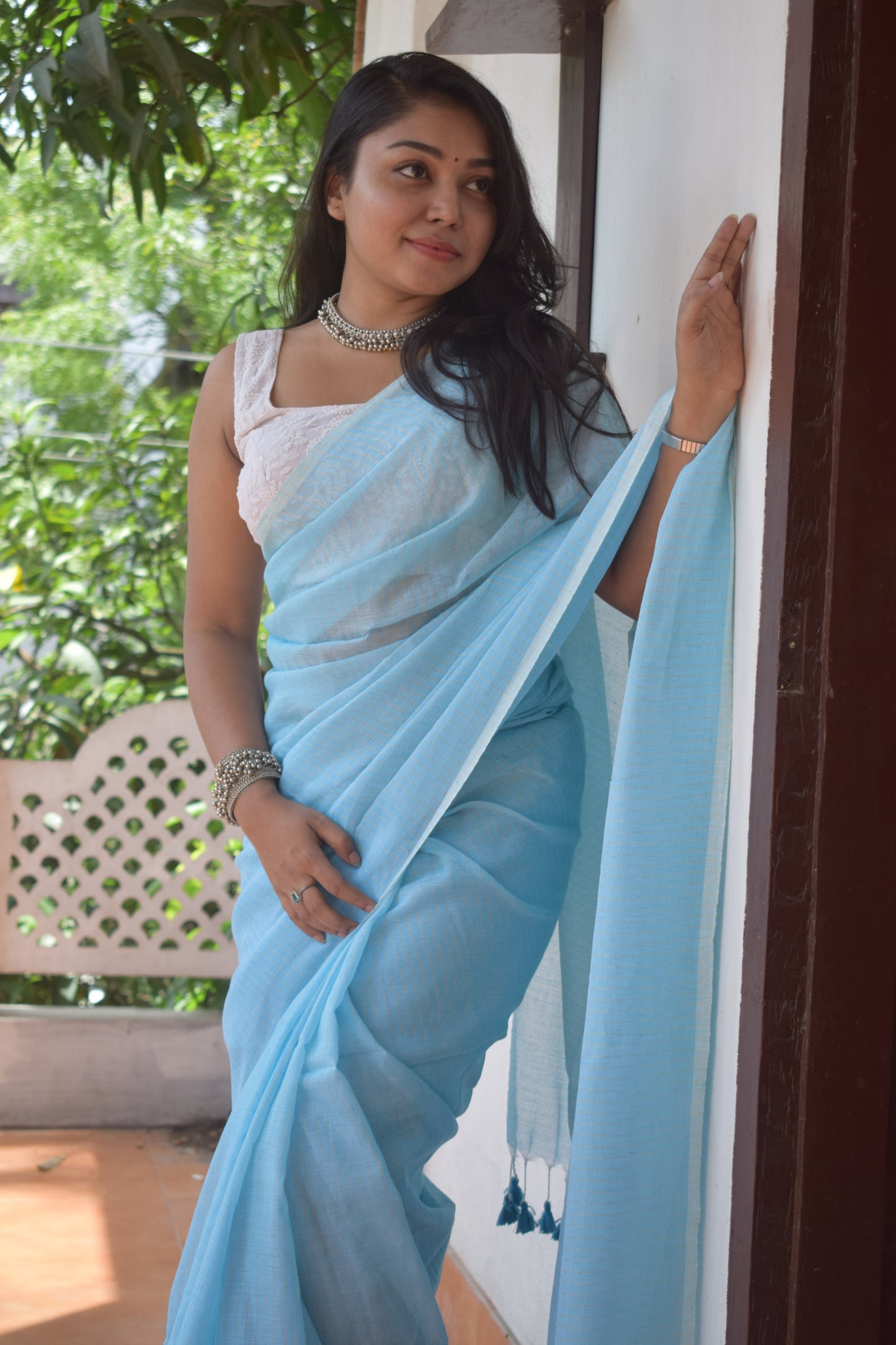 Forever Blue Rose Saree