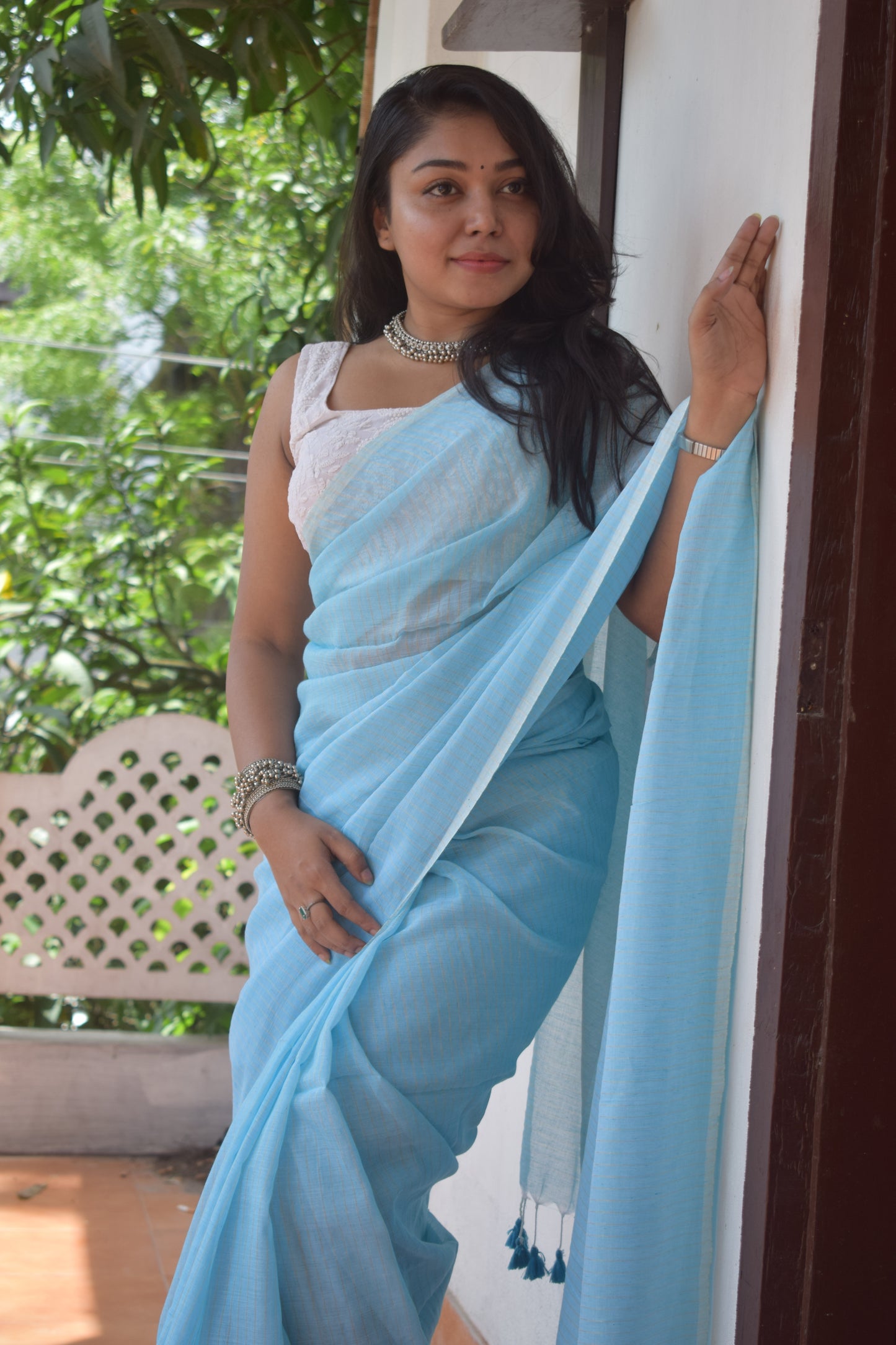 Forever Blue Rose Saree