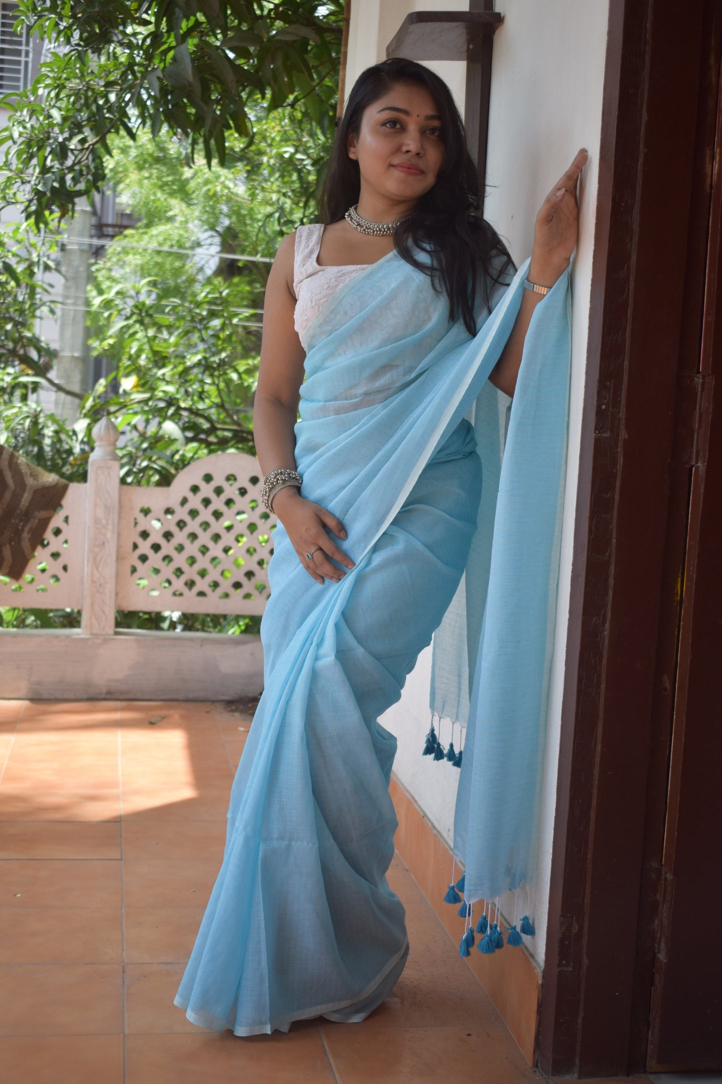 Forever Blue Rose Saree