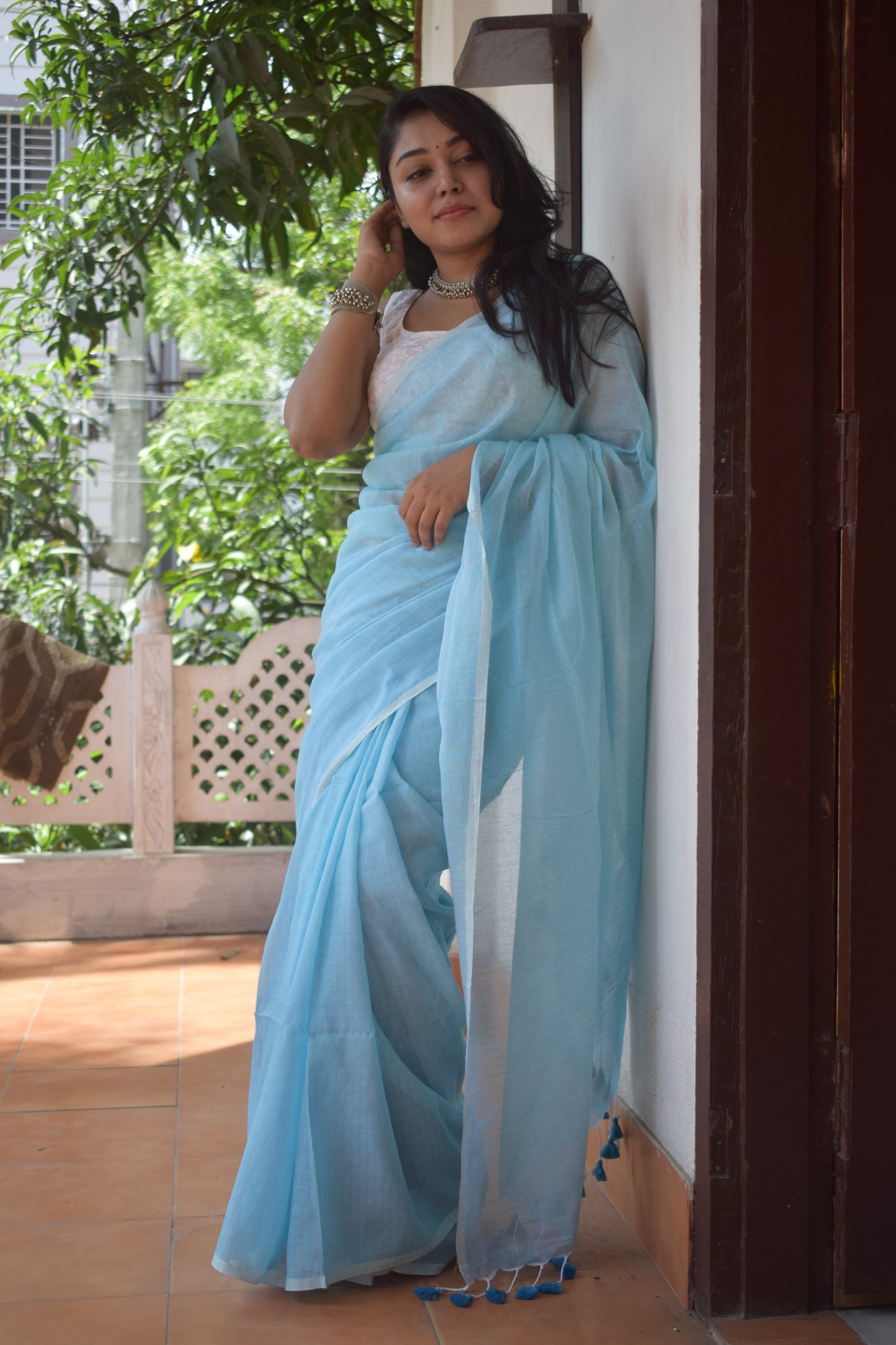 Forever Blue Rose Saree