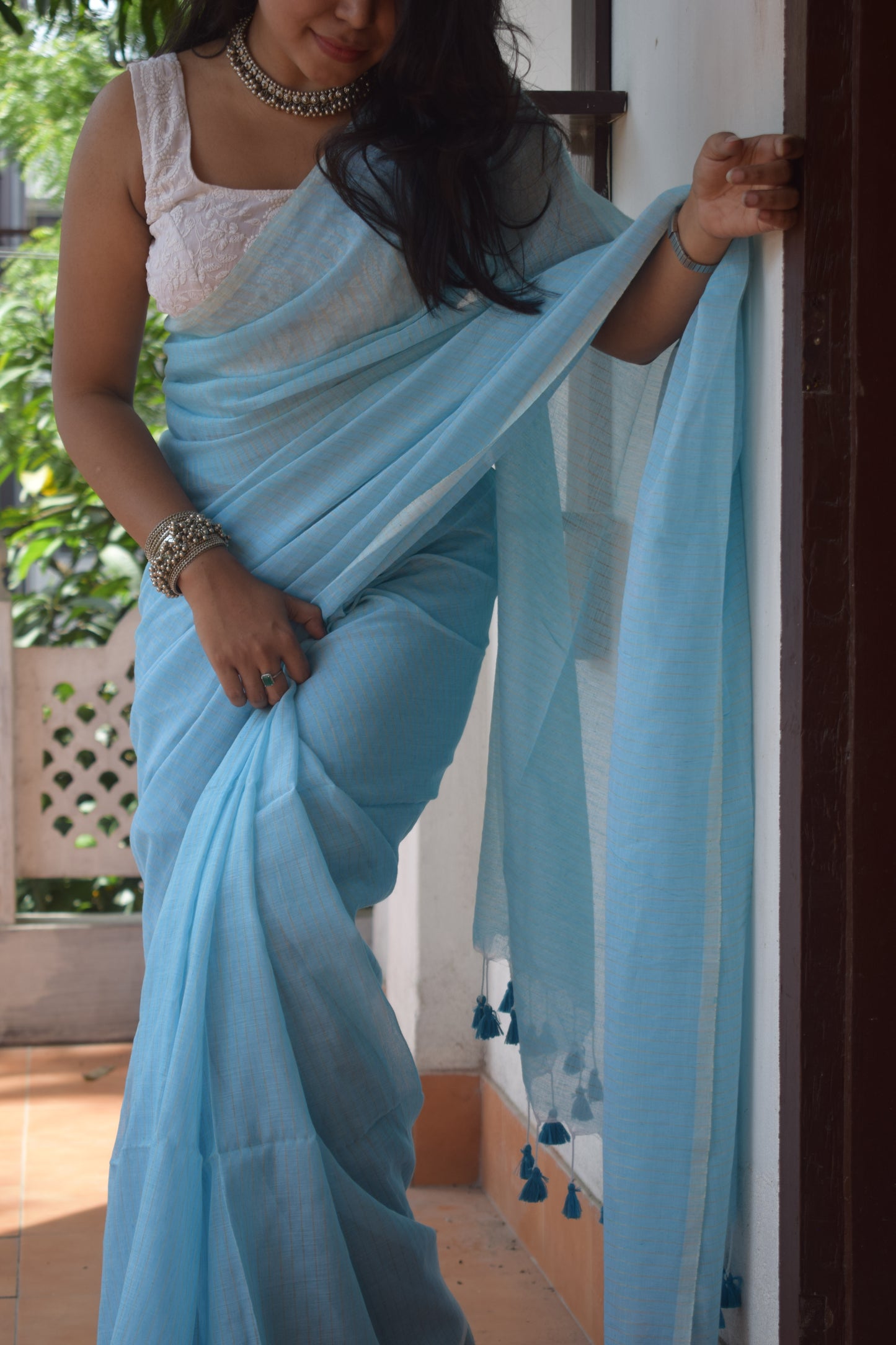 Forever Blue Rose Saree