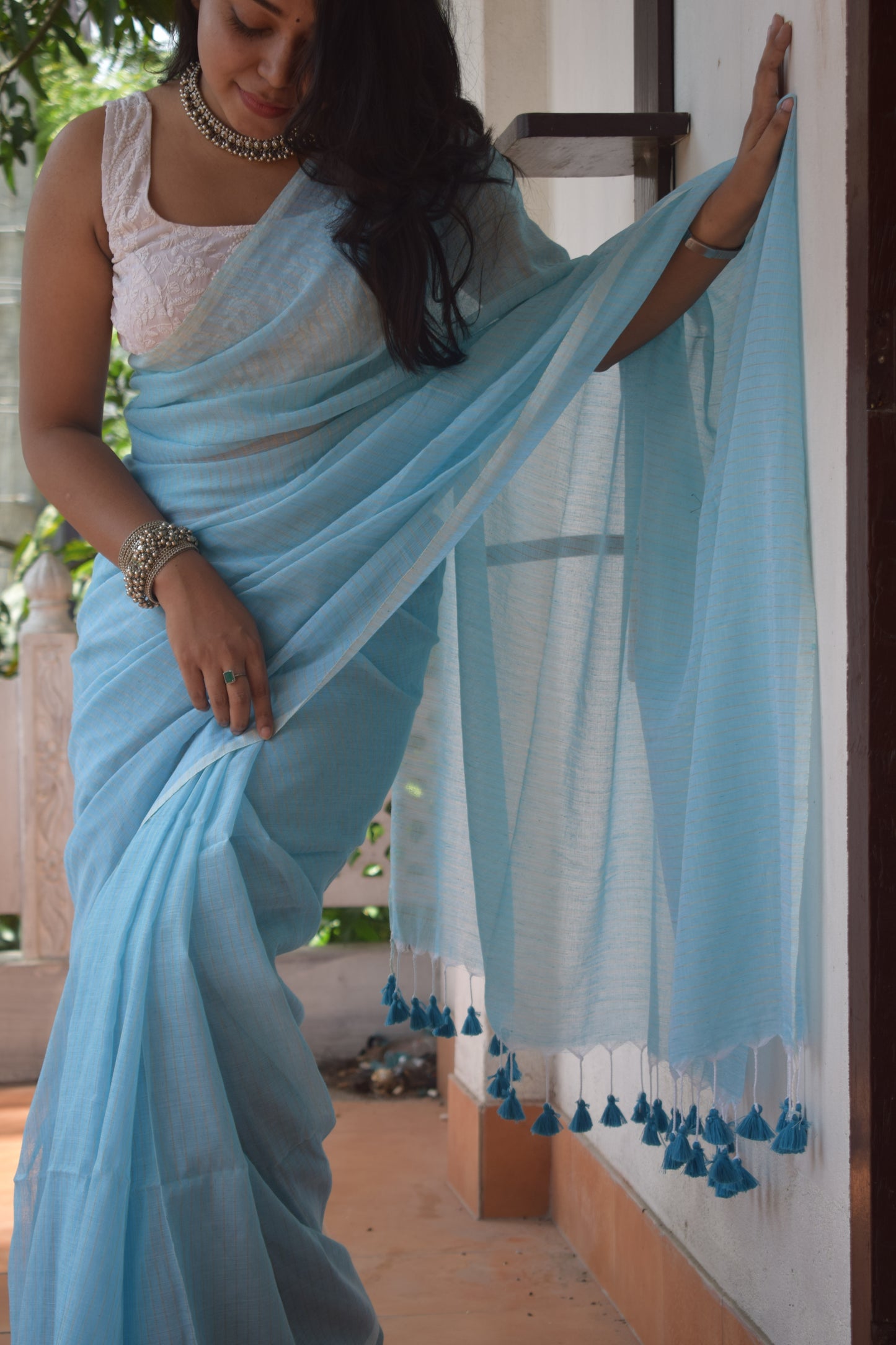 Forever Blue Rose Saree