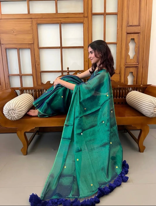 Peacock Tissue Saree