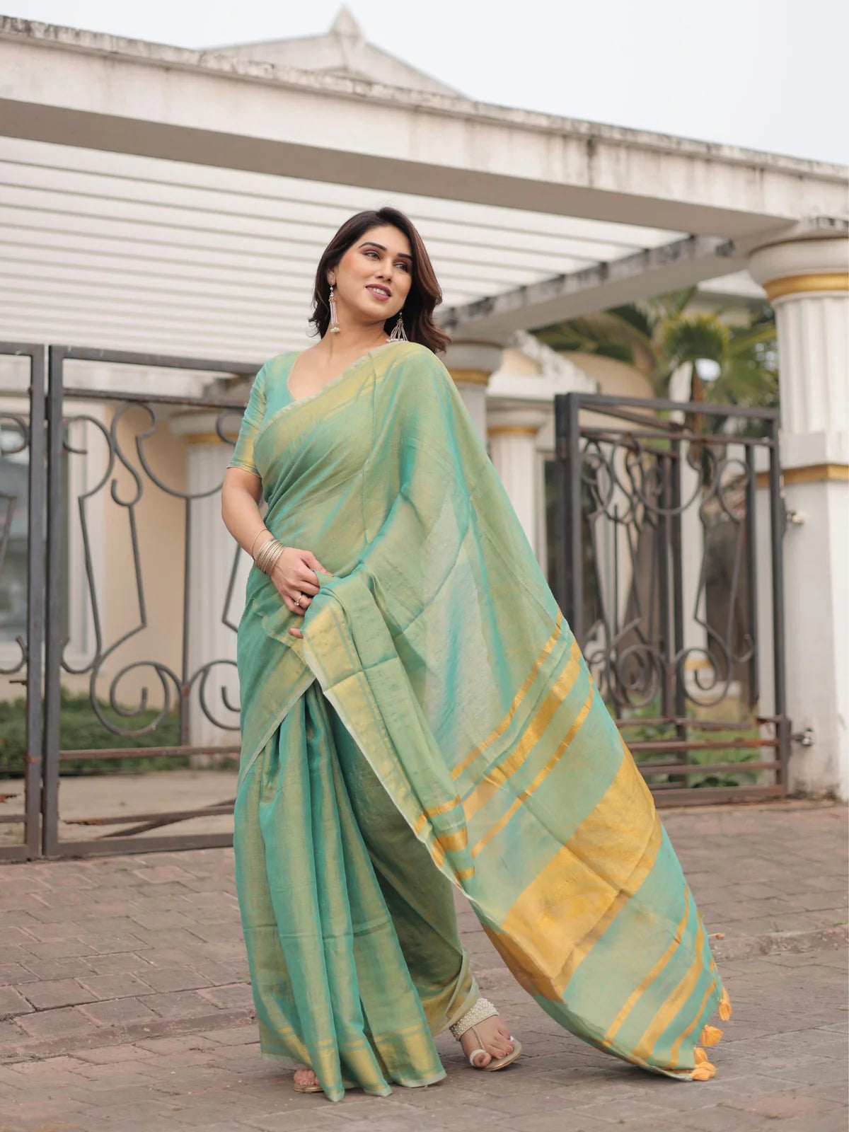 Sunset Tissue Saree