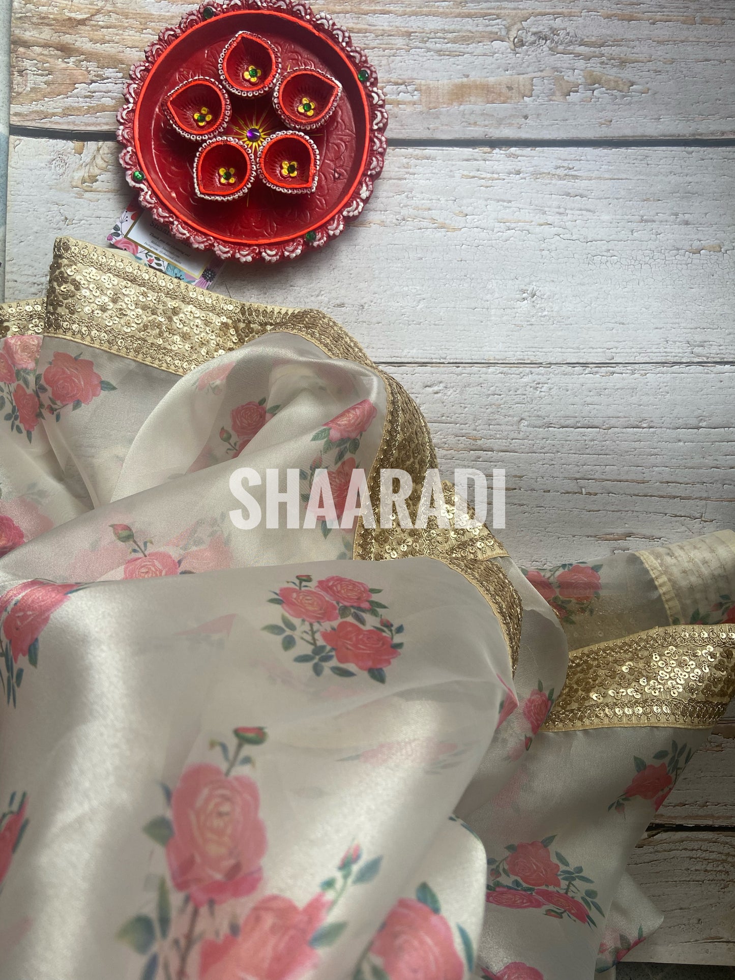 Floral Dreams Organza Saree