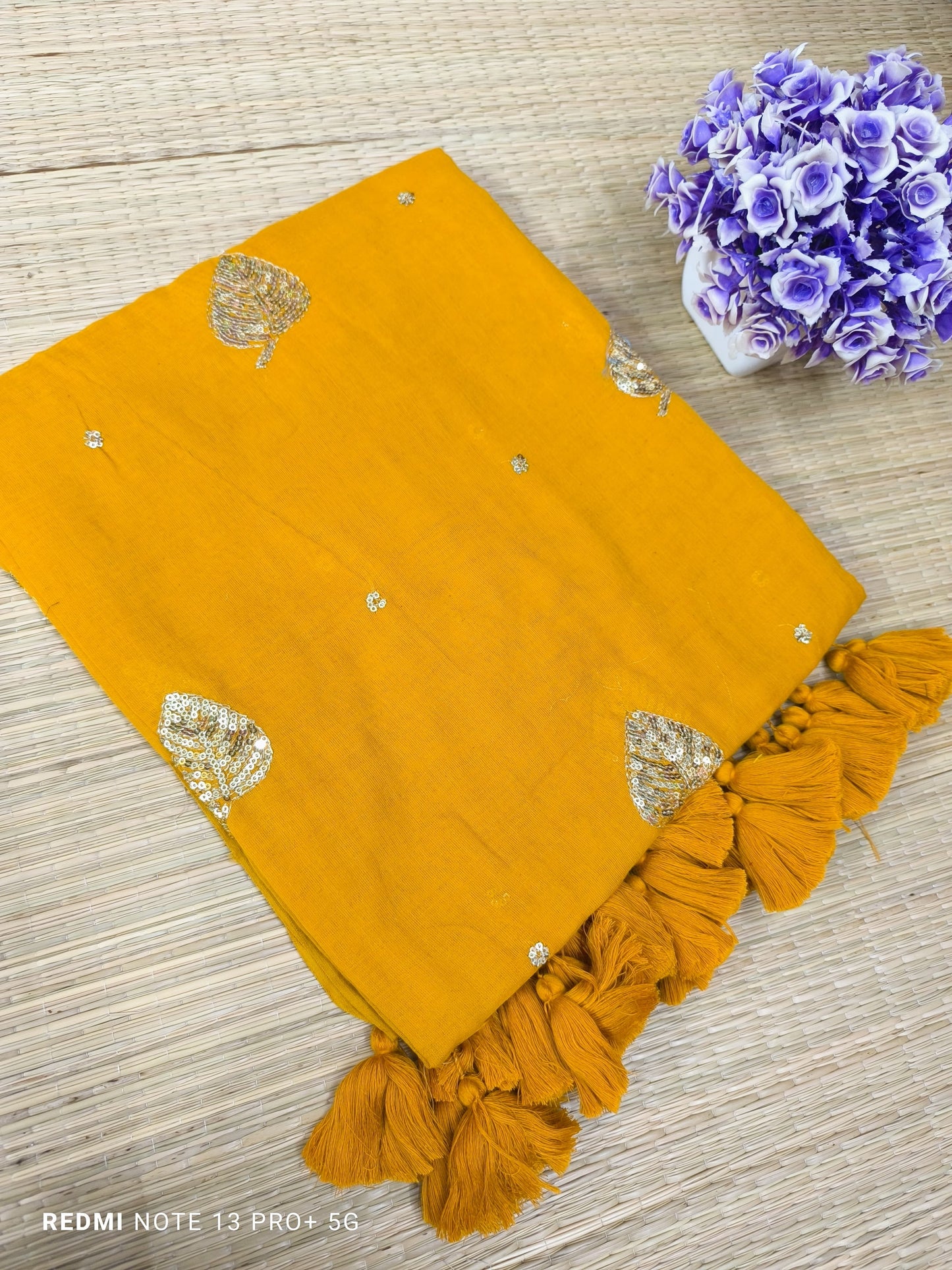 Kirti sequinned Mul Saree