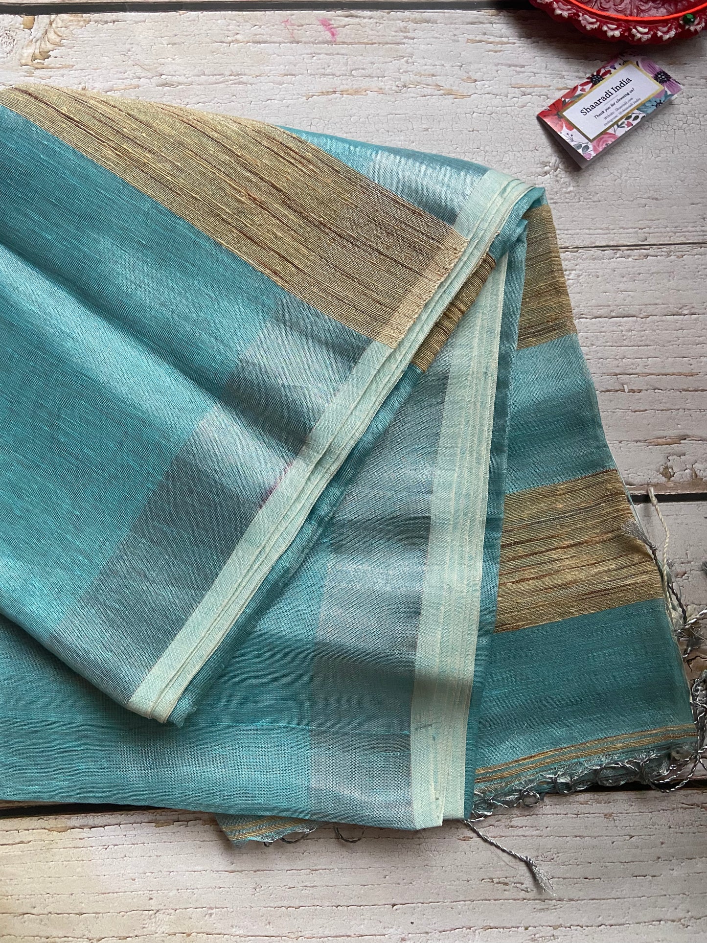 Akashi Zari Linen Saree