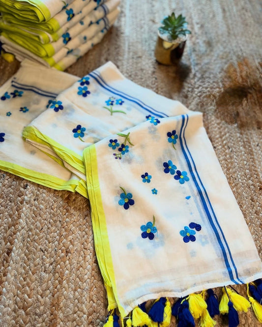 Nilkanth phool Saree