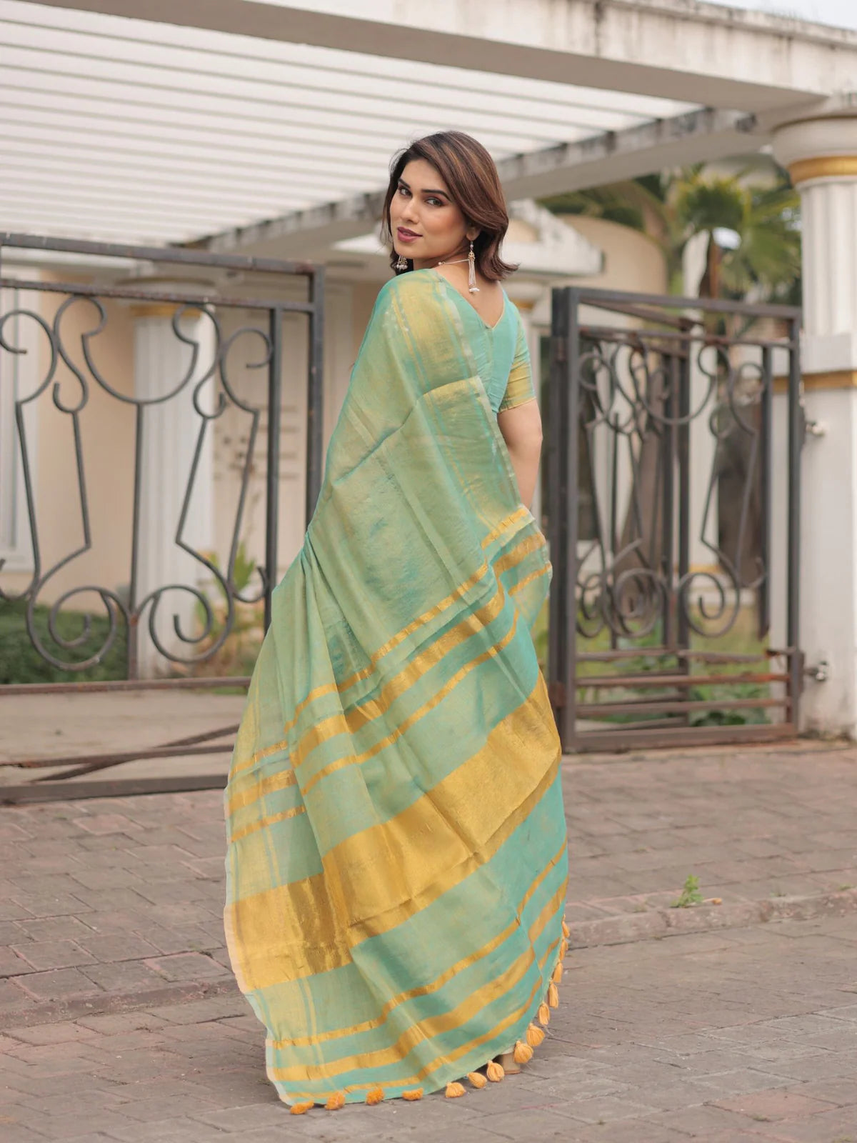 Golden Hour Tissue Saree