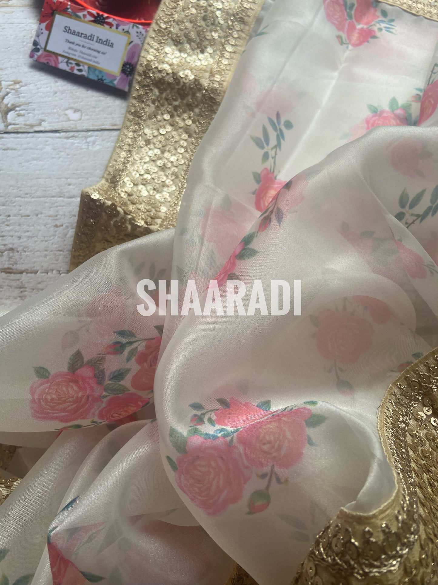 Floral Dreams Organza Saree