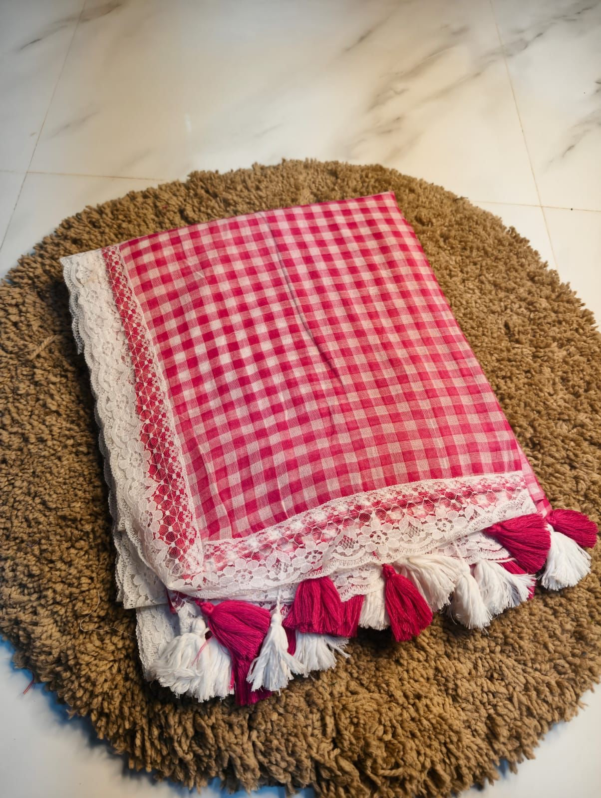 Dhriti Checked Mul Saree