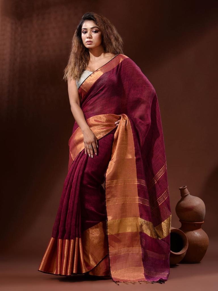 Madhuri Linen Saree