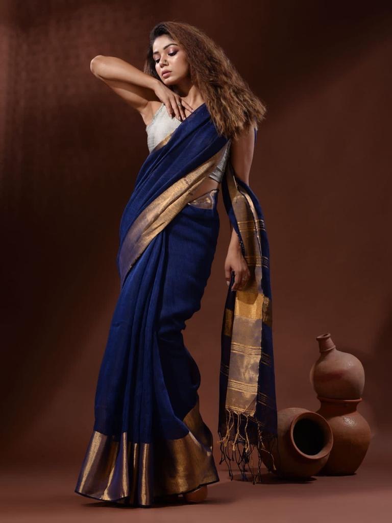 Madhuri Linen Saree