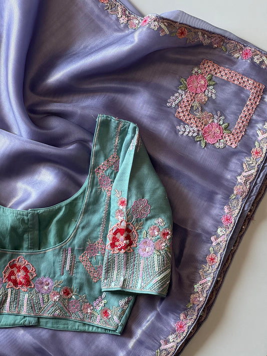 Lavender Love Embellished Saree