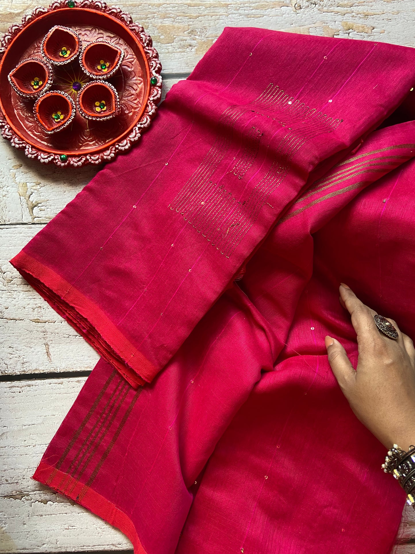 Raga Rani pink Saree