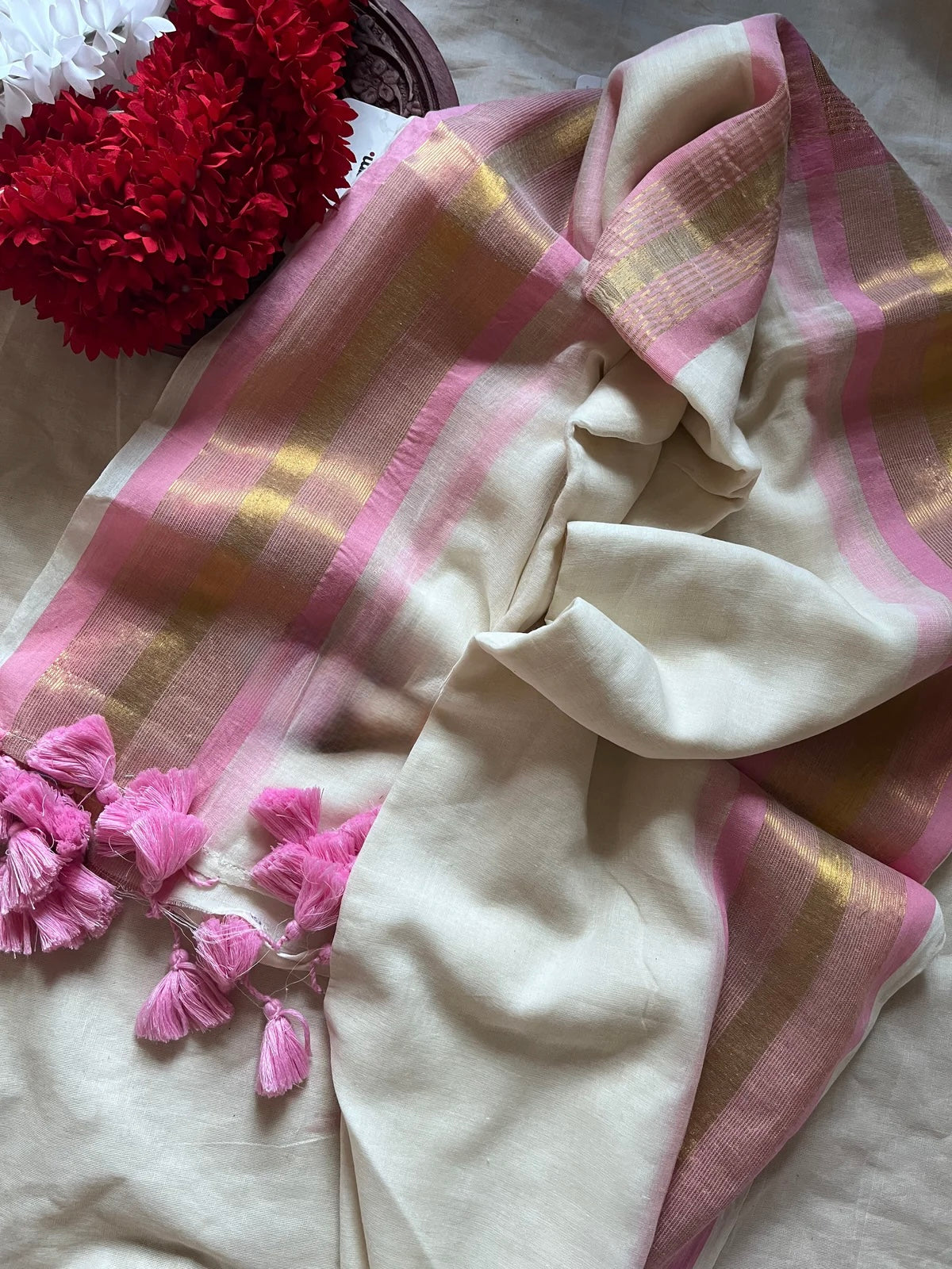 Sandhya Mul Saree (light pink)