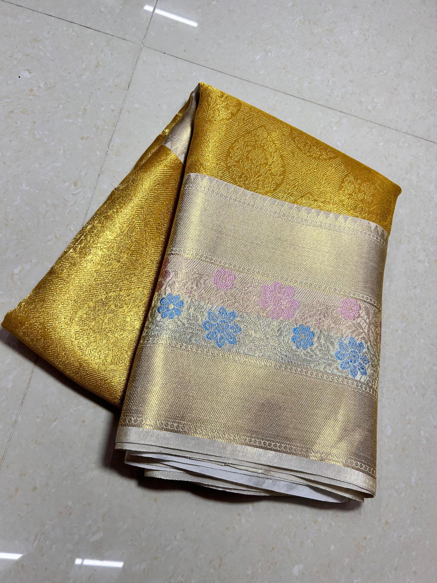 Kalki gold banarsi saree