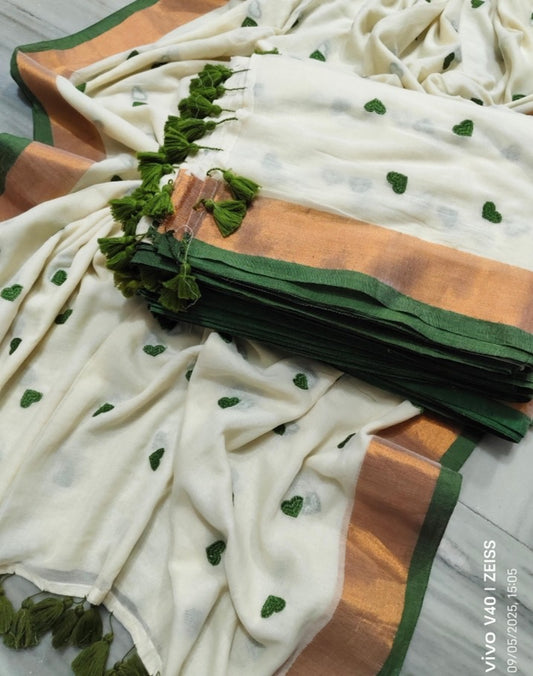 Green Love Saree