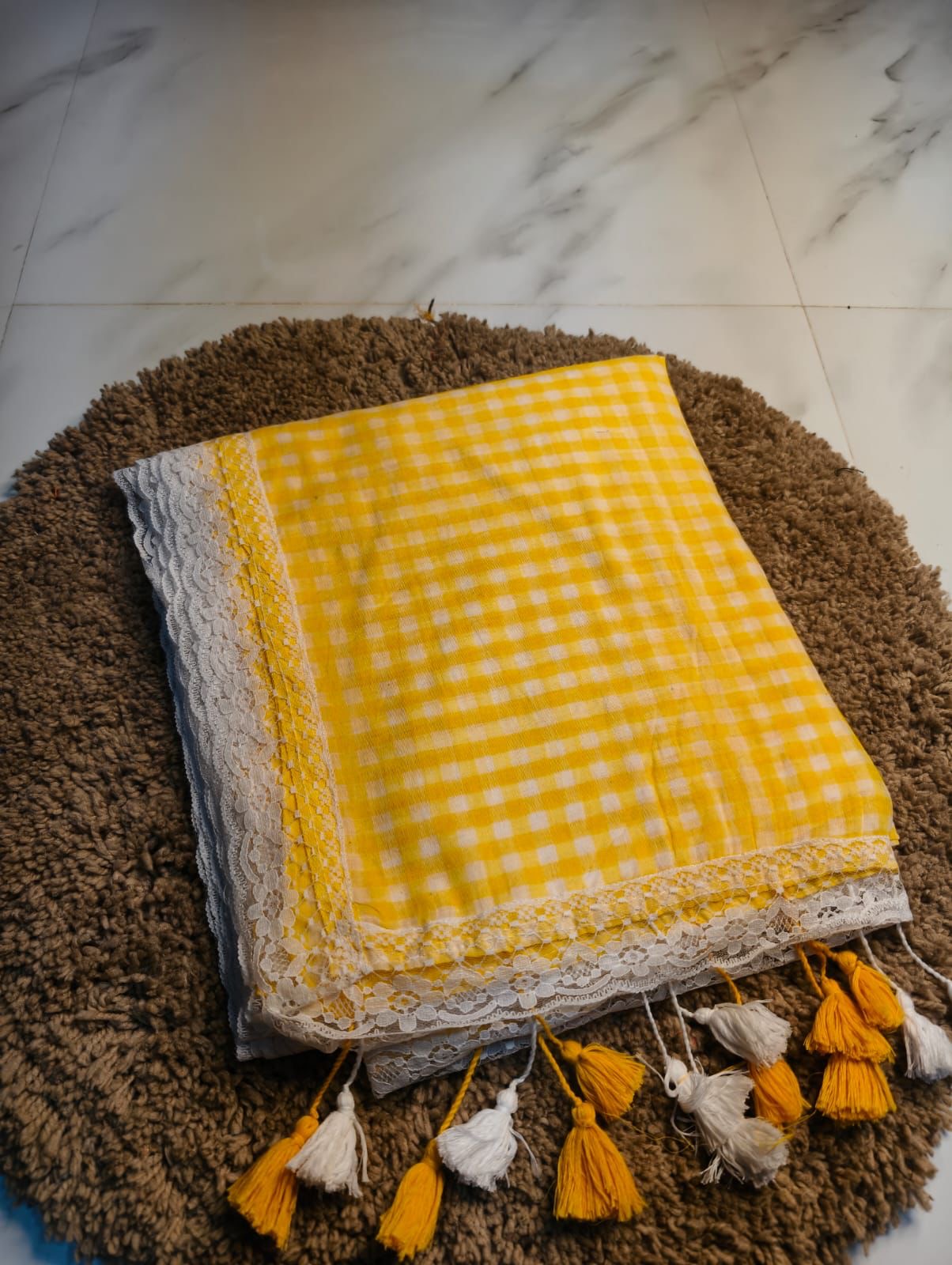 Dhriti Checked Mul Saree