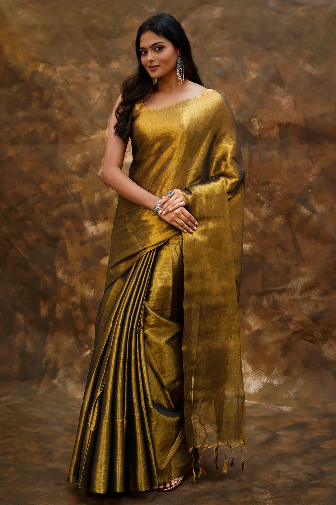 Madhu Tissue Saree (Copper)