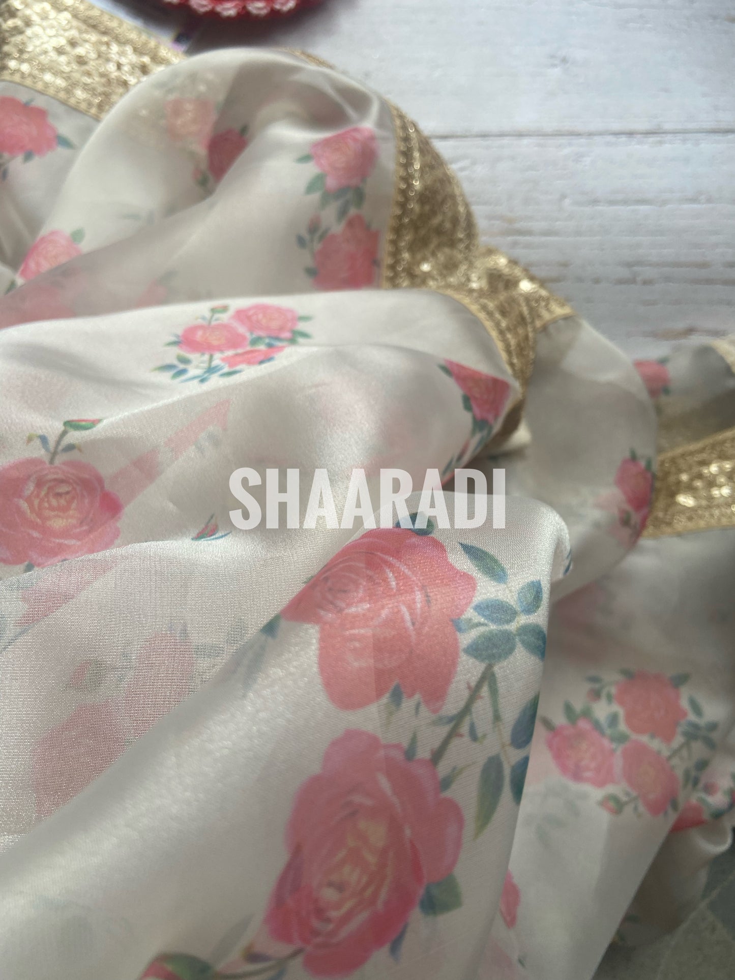 Floral Dreams Organza Saree