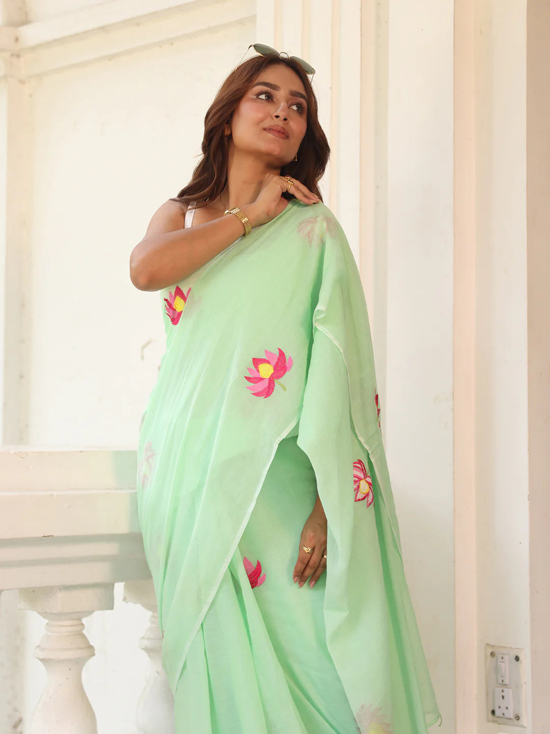 Lotus Mul Saree