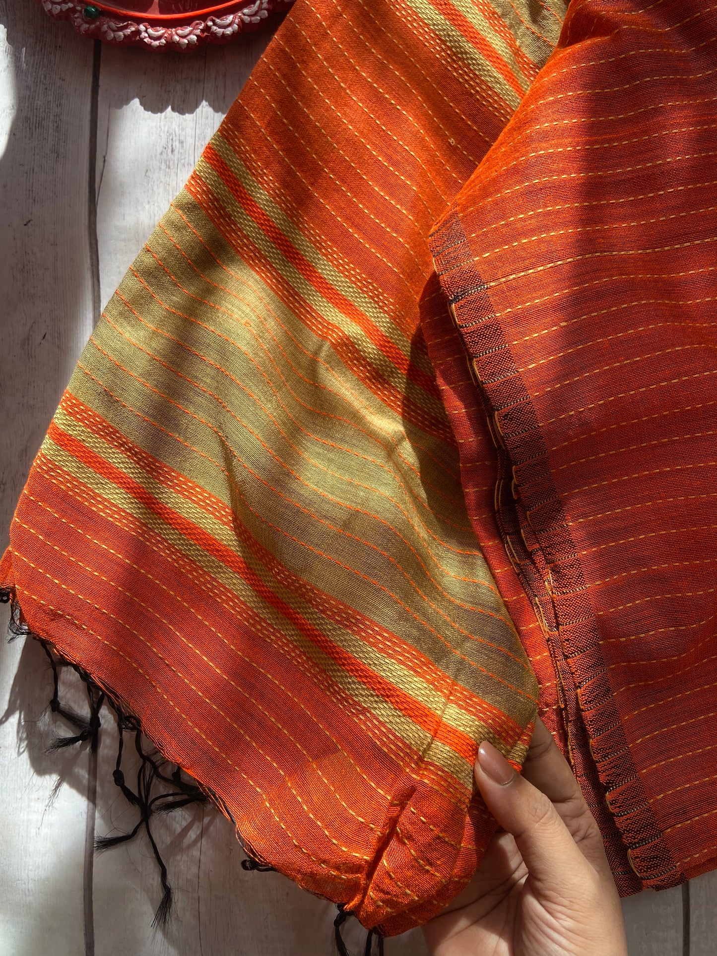 Golden Hour Khadi Saree