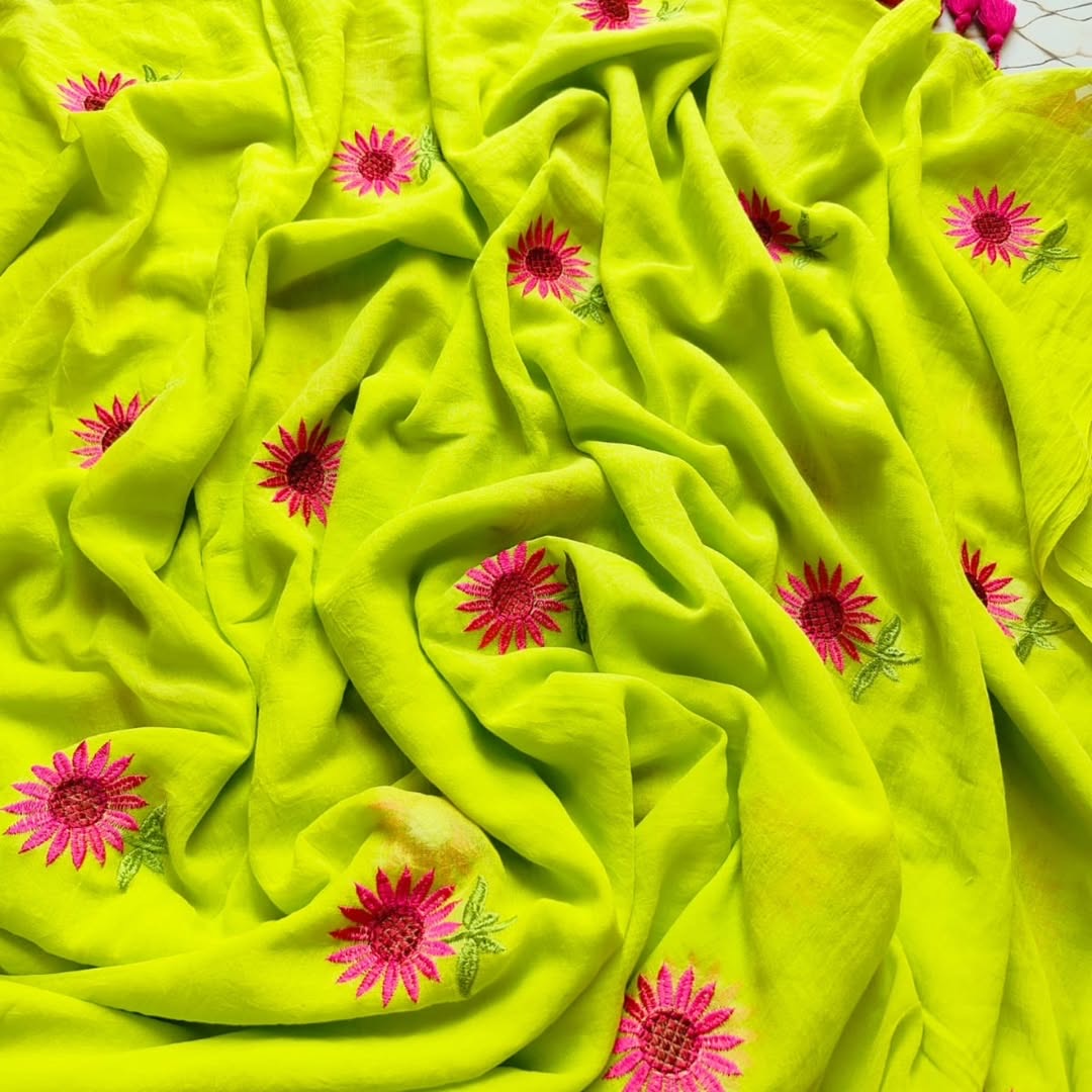 Sunflower Mul Saree