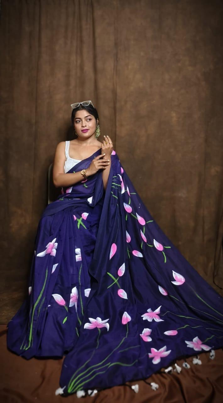 Phool mul saree