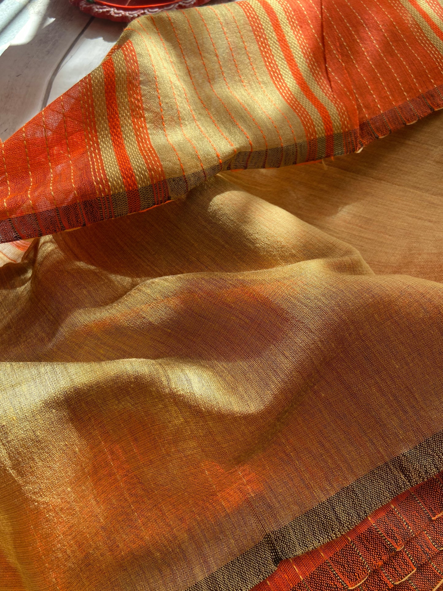 Golden Hour Khadi Saree