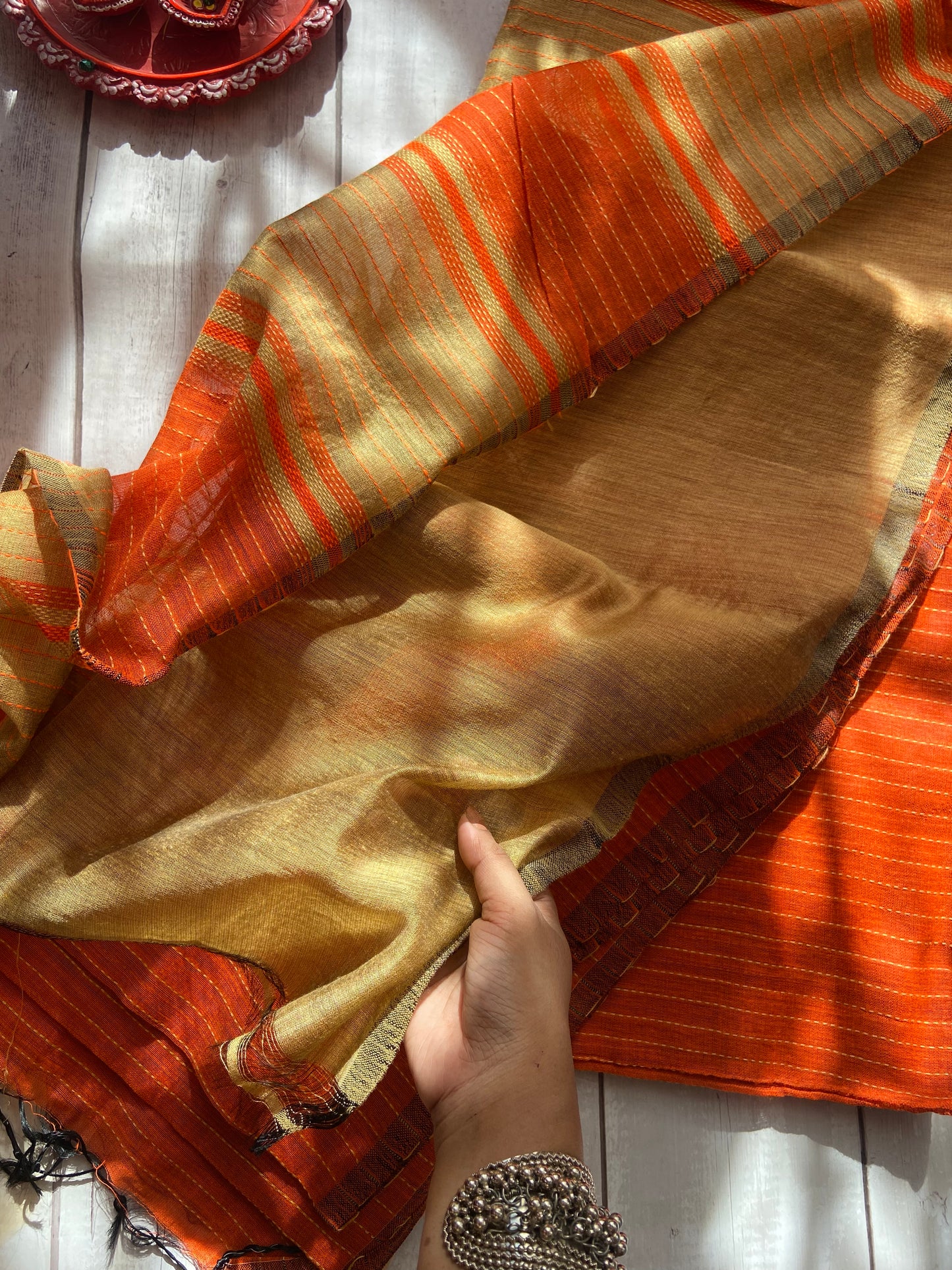 Golden Hour Khadi Saree