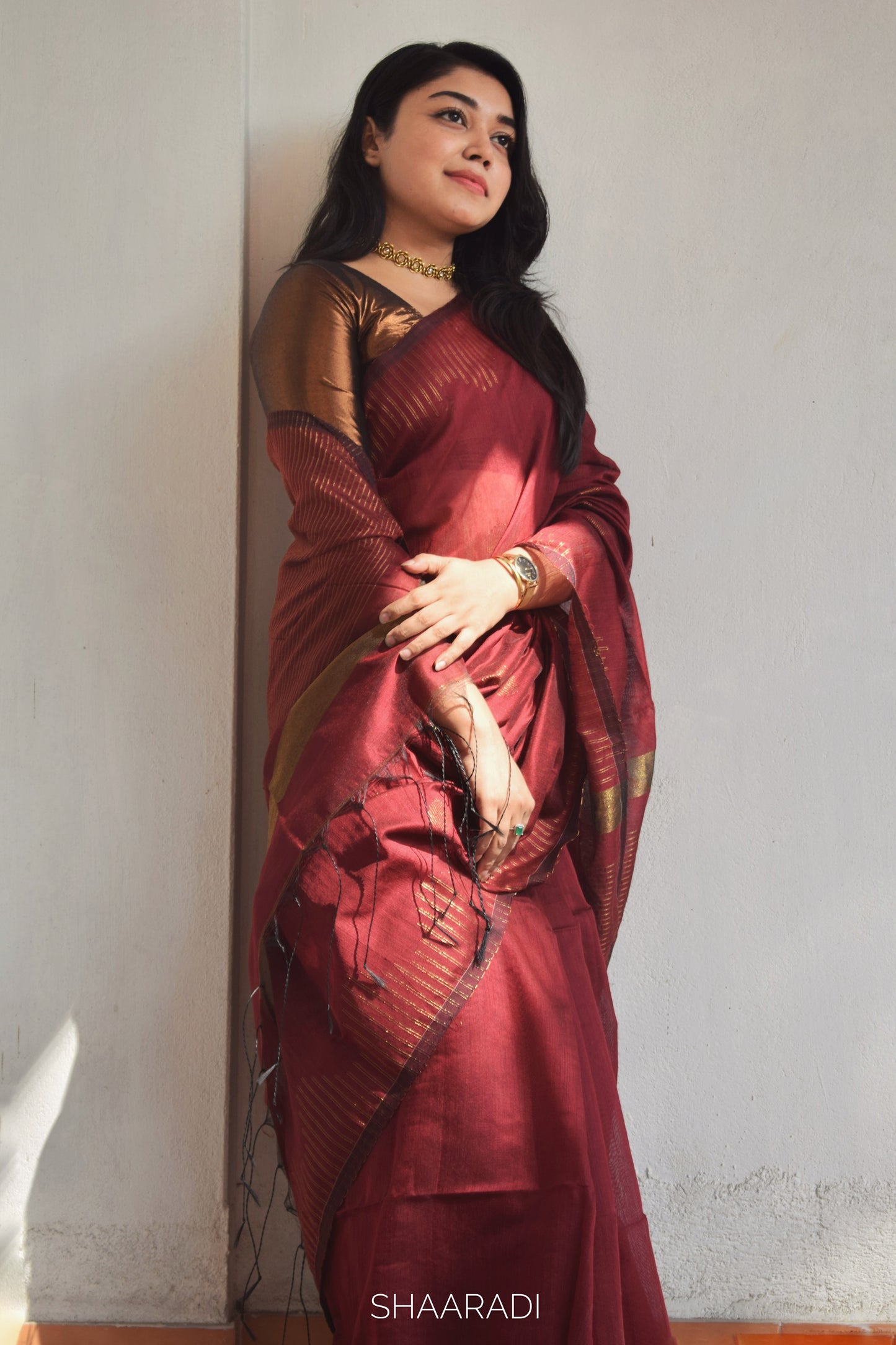 Fiddle Rose Saree