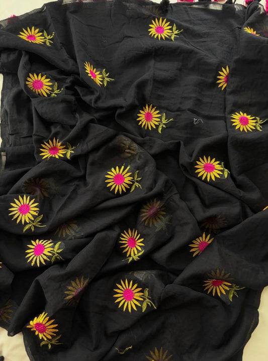 Sunflower Mul Saree