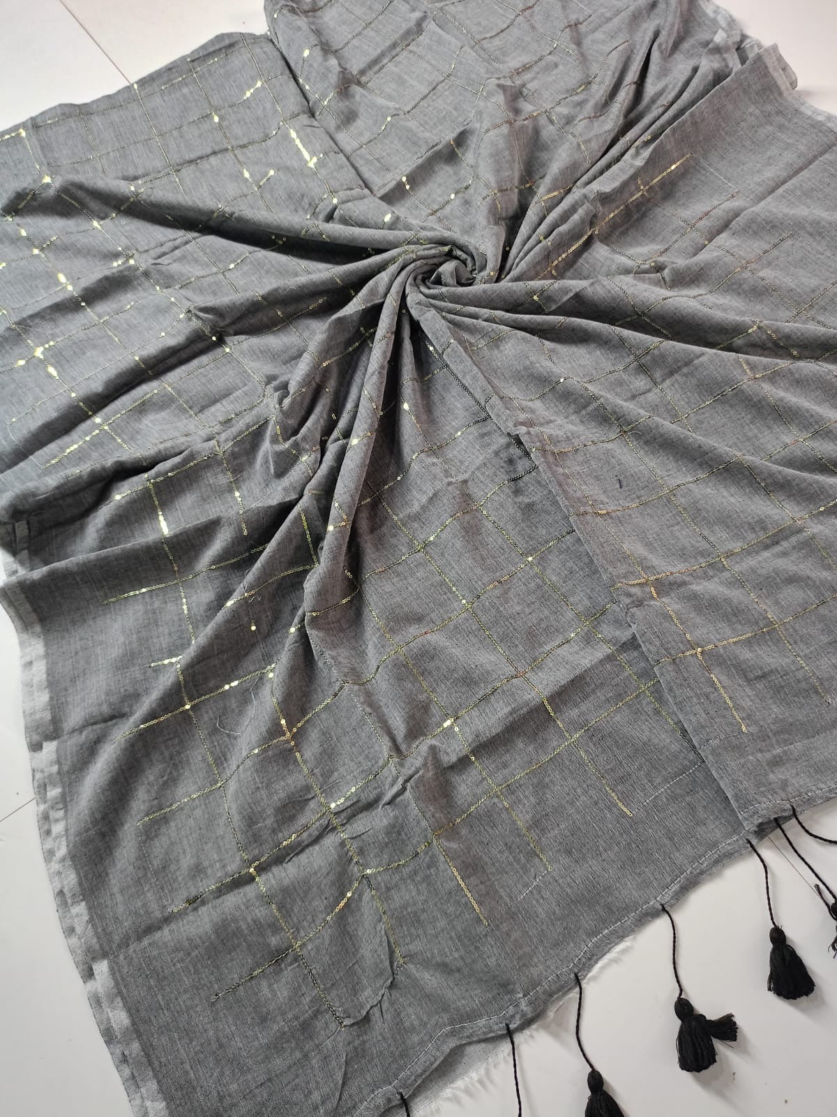 Sequinned Mul Saree