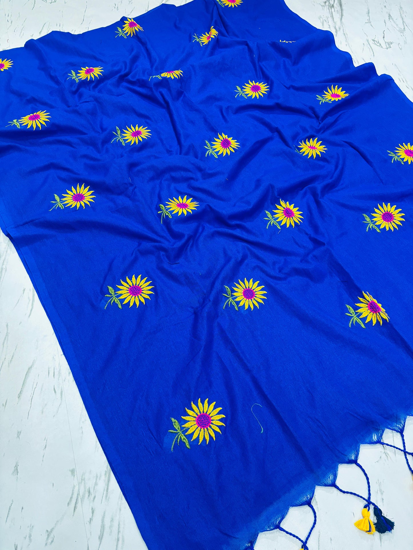 Sunflower Mul Saree