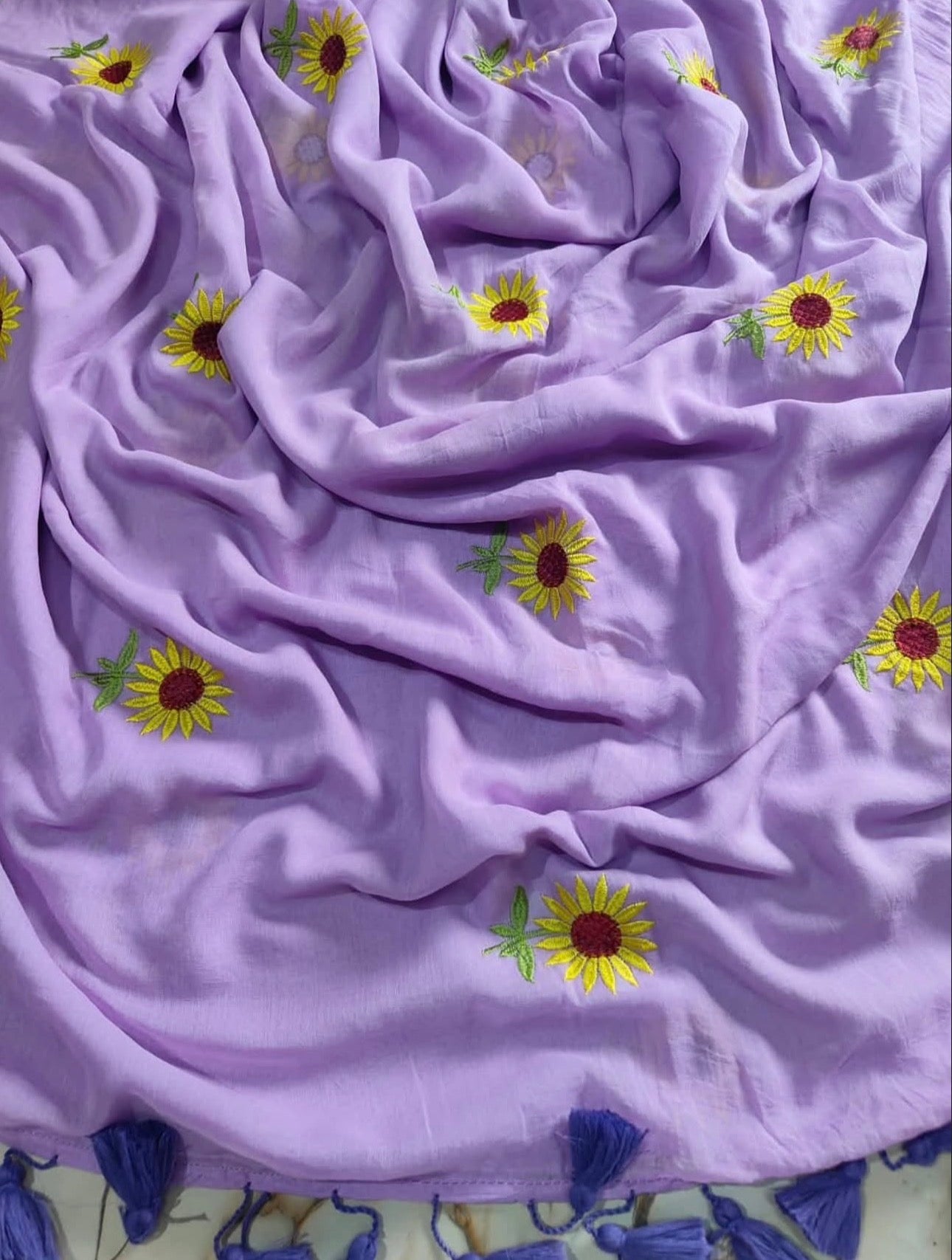 Sunflower Mul Saree