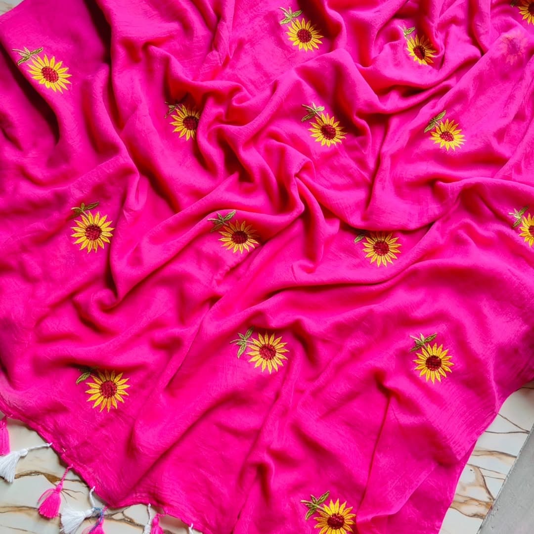 Sunflower Mul Saree