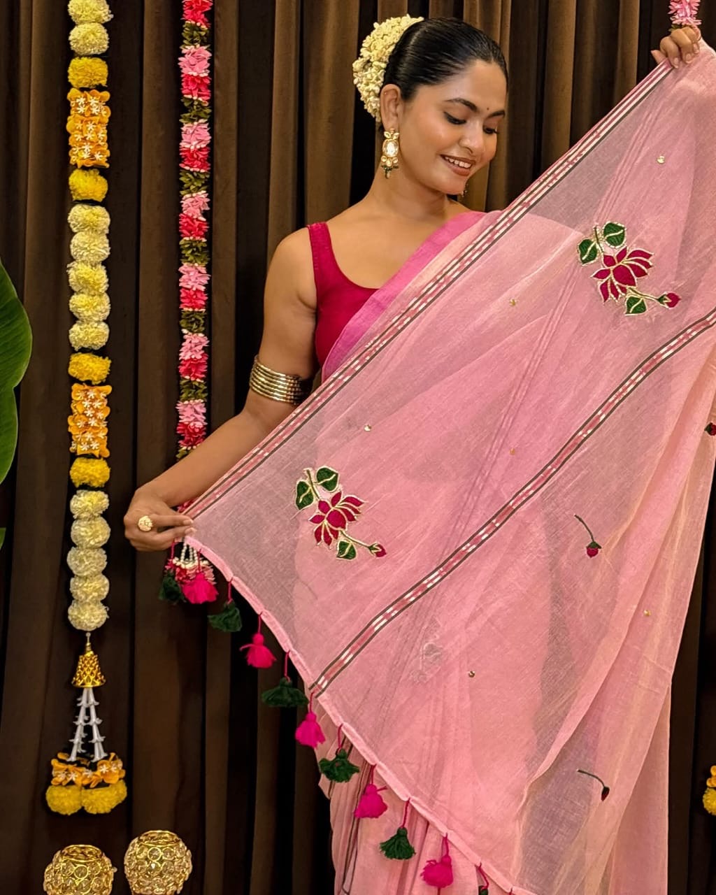 Padma Mul Saree (pink)