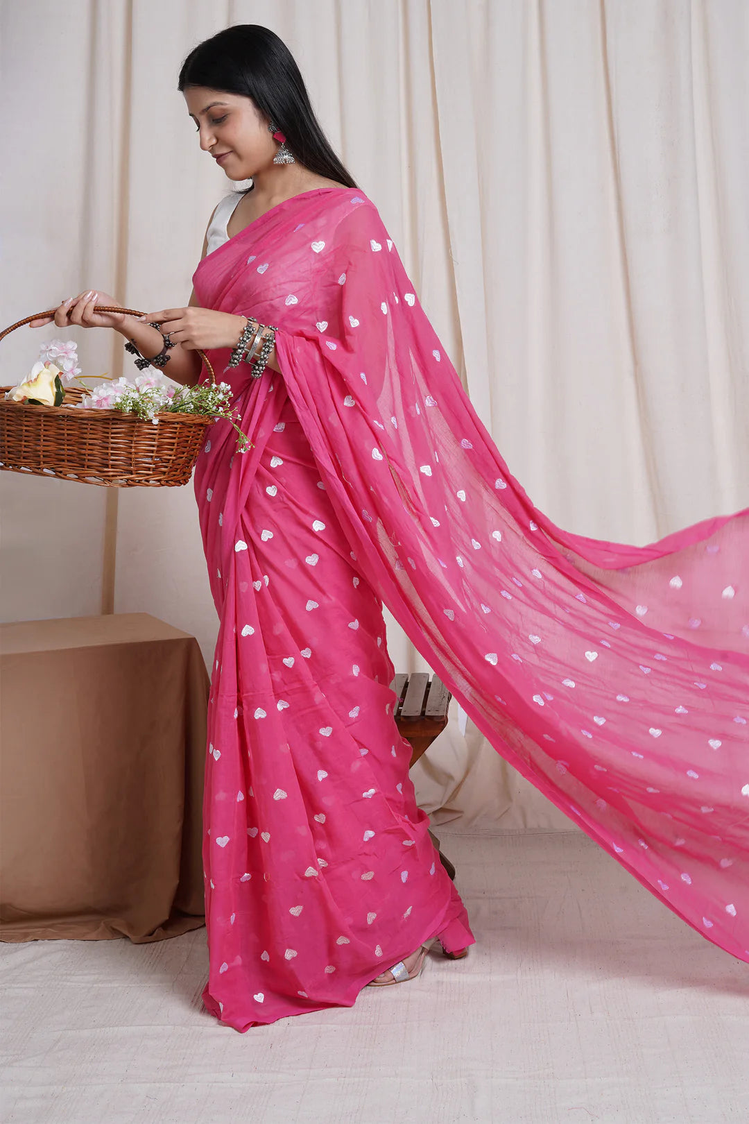 Red Heart Saree