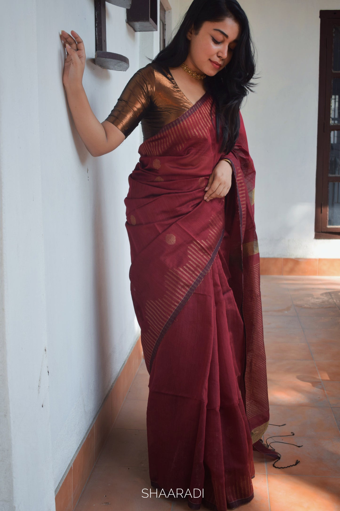 Fiddle Rose Saree