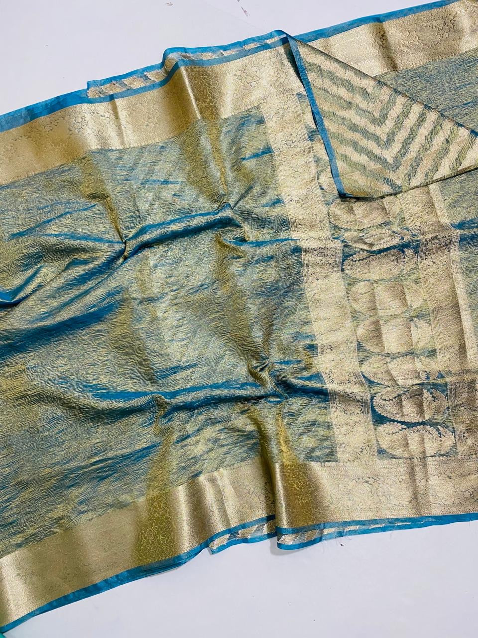 Swarn crush tissue silk saree